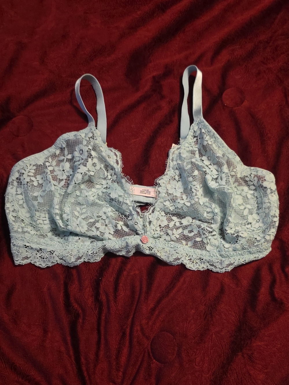 Victoria's Secret Sage Green Lace Bralette XL